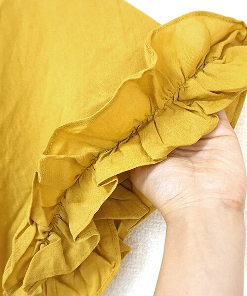 Tiffee SELECT（ティフィーセレクト）の「フリルフレンチスリーブカットソーTシャツ（Tシャツ/カットソー・レディース・イエロー・F）」の2枚目の写真