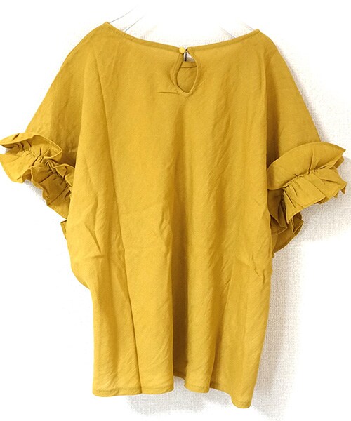 Tiffee SELECT（ティフィーセレクト）の「フリルフレンチスリーブカットソーTシャツ（Tシャツ/カットソー・レディース・イエロー・F）」の3枚目の写真