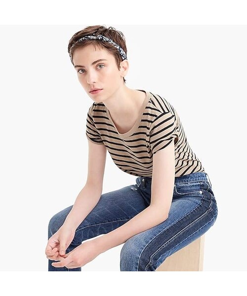 J.Crew Mercantile Women's Artist Tee - Black XX-Large Long Sleeve Boat Neck T-Shirt - View #2