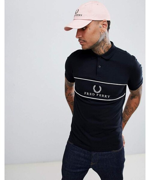 feit Demon Play Grote hoeveelheid Fred Perry,Fred Perry Sports Authentic 90s logo panel pique polo in black -  WEAR