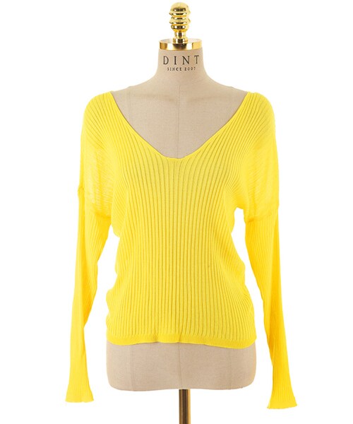 DINT（ディント）の「センチュリーマルチカーディガン(前後2WAY)（カーディガン/ボレロ・レディース・블랙/옐로우・one(44~66size)）」の3枚目の写真