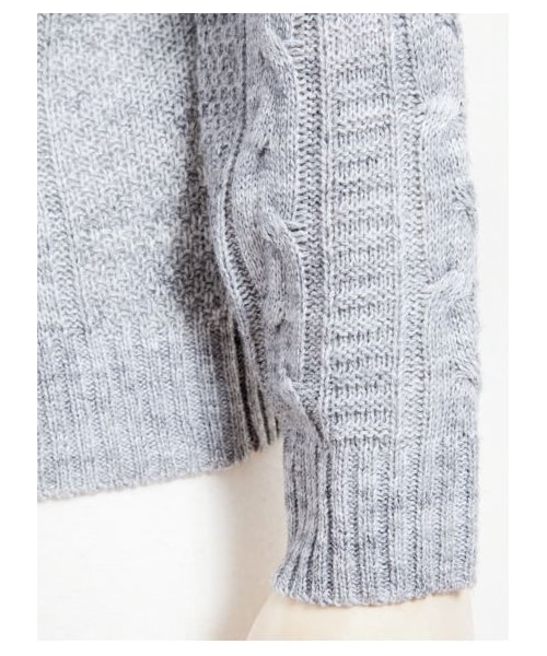 SEVENDAYS=SUNDAY（セブンデイズサンデイ）の「《メンズ》 ケーブルタートルネックニット（ニット・セーター・メンズ・グレー/ネイビー/アイボリー・L/M/S）」の8枚目の写真