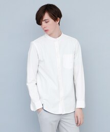 EMMA CLOTHES | 【WEB限定】ストレッチオックスバンドカラーシャツ(シャツ/ブラウス)