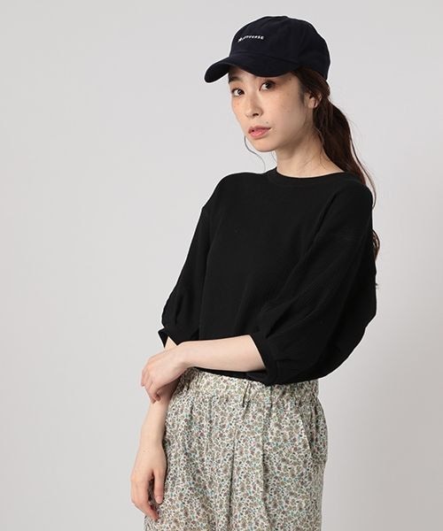 studio CLIP（スタディオクリップ）の「《days》アソートワッフルプルオーバー（トップス・オフホワイト×ブラック/ホワイト/ブラック/ブラウン）」の3枚目の写真