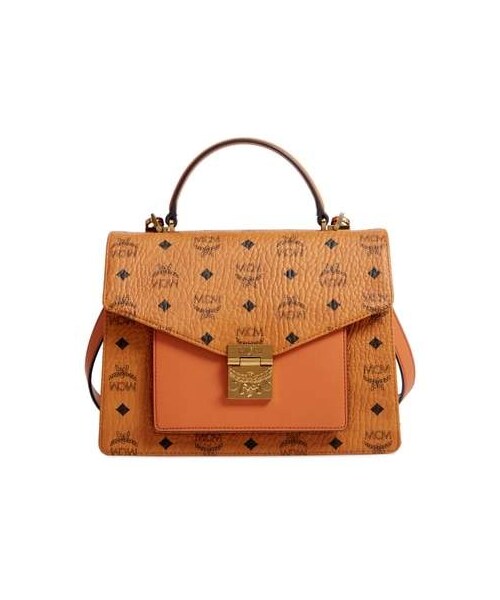 MCM（エムシーエム）の「MCM Medium Patricia Visetos Coated Canvas Satchel（ショルダーバッグ・レディース・Black/Brown・One Size）」の2枚目の写真