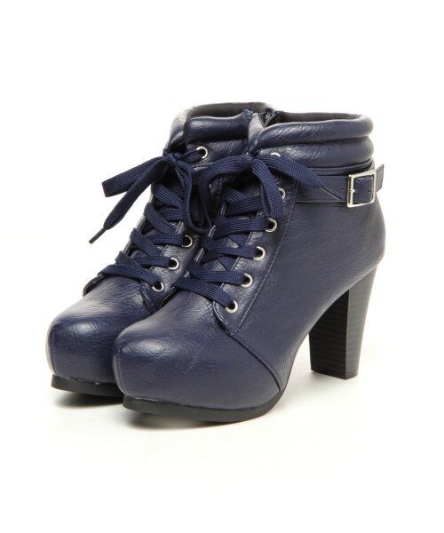 Heather（ヘザー）の「アンクルボリュームブーツ（シューズ・レディース・グレー/ネイビー/ブラック・Ｌ（24.0～24.5）/Ｍ（23.0～23.5））」の3枚目の写真