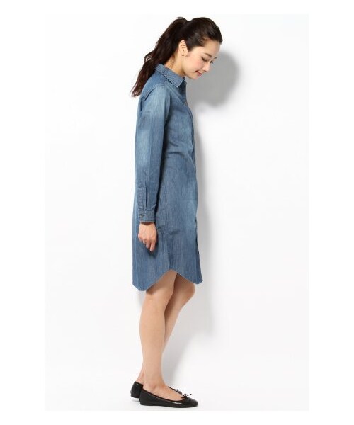 FRAMeWORK（フレームワーク）の「5OZデニムシャツワンピース（ワンピース・レディース・ネイビー/ブルー・フリー）」の5枚目の写真