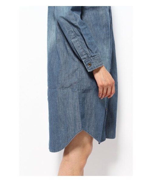 FRAMeWORK（フレームワーク）の「5OZデニムシャツワンピース（ワンピース・レディース・ネイビー/ブルー・フリー）」の9枚目の写真