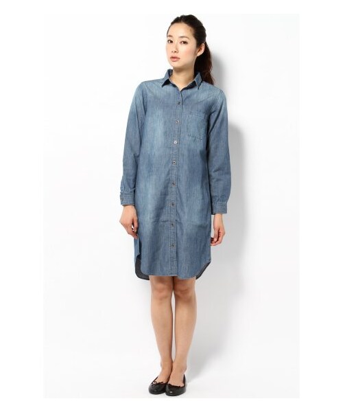 FRAMeWORK（フレームワーク）の「5OZデニムシャツワンピース（ワンピース・レディース・ネイビー/ブルー・フリー）」の13枚目の写真