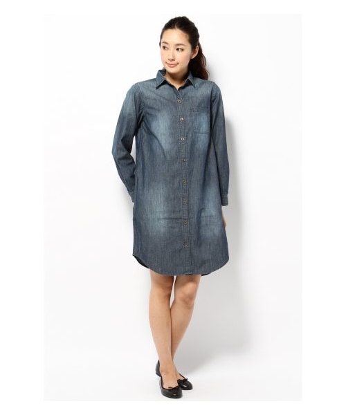 FRAMeWORK（フレームワーク）の「5OZデニムシャツワンピース（ワンピース・レディース・ネイビー/ブルー・フリー）」の14枚目の写真