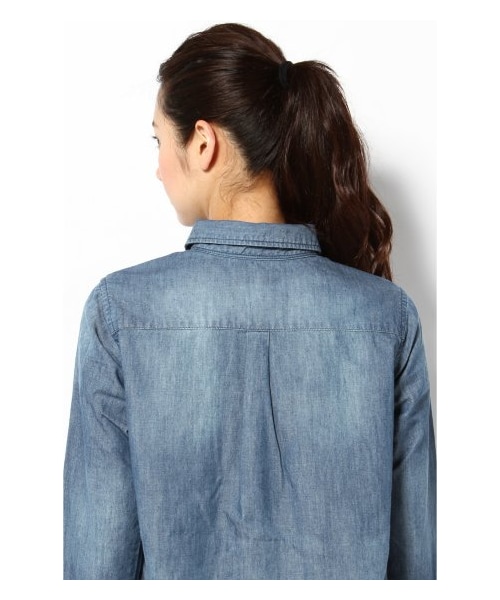 FRAMeWORK（フレームワーク）の「5OZデニムシャツワンピース（ワンピース・レディース・ネイビー/ブルー・フリー）」の8枚目の写真