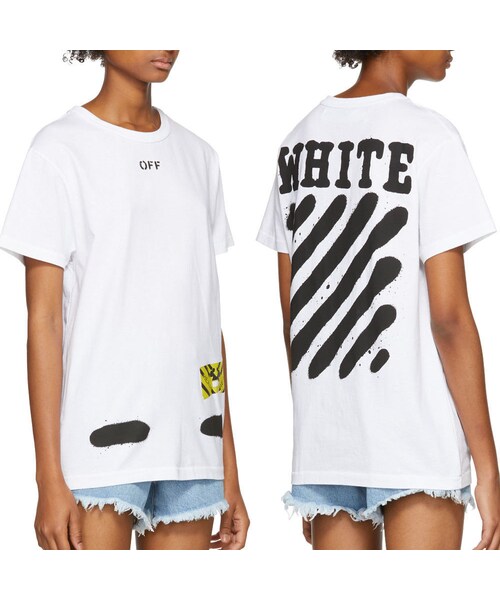 off-white ss17 スプレーtシャツ オフホワイト