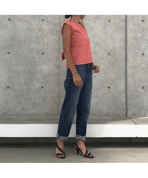 copine（コピン）の「麻混バックリボンノースリーブブラウス(2color)【クリックポスト対象商品】（シャツ/ブラウス・レディース・その他）」の12枚目の写真