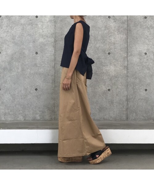 copine（コピン）の「麻混バックリボンノースリーブブラウス(2color)【クリックポスト対象商品】（シャツ/ブラウス・レディース・その他）」の6枚目の写真