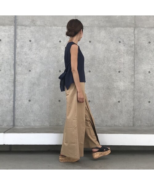 copine（コピン）の「麻混バックリボンノースリーブブラウス(2color)【クリックポスト対象商品】（シャツ/ブラウス・レディース・その他）」の8枚目の写真