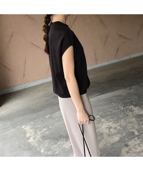 copine（コピン）の「大人ベーシック！フレンチスリーブシンプルニットソー【クリックポスト対象商品】（ニット/セーター・レディース・その他）」の6枚目の写真