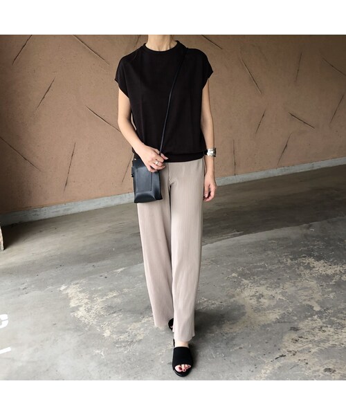 copine（コピン）の「大人ベーシック！フレンチスリーブシンプルニットソー【クリックポスト対象商品】（ニット/セーター・レディース・その他）」の2枚目の写真