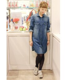 SLOBE IENA | ソフトデニム シャツワンピース。(ワンピース/ドレス)