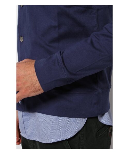 B.C STOCK（ベーセーストック）の「スーピマカーデ（カーディガン・メンズ・レッド/ブルー/ホワイト・38/40/42）」の9枚目の写真