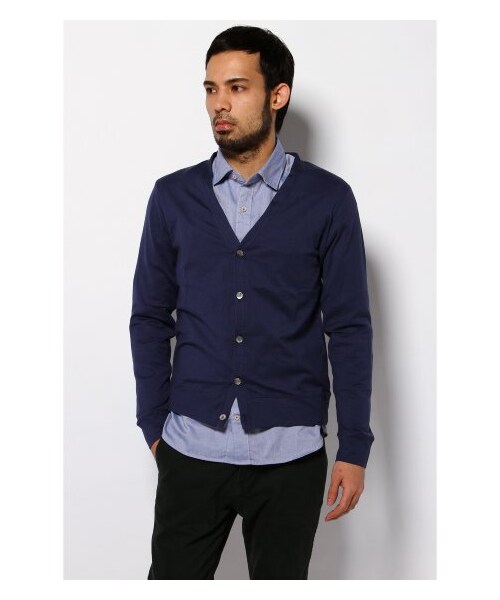 B.C STOCK（ベーセーストック）の「スーピマカーデ（カーディガン・メンズ・レッド/ブルー/ホワイト・38/40/42）」の4枚目の写真