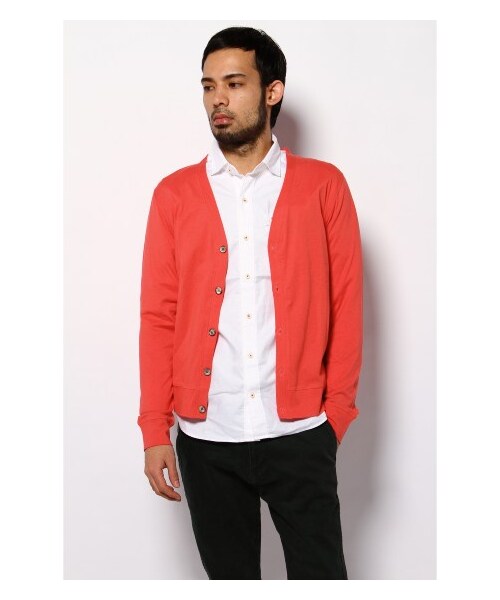 B.C STOCK（ベーセーストック）の「スーピマカーデ（カーディガン・メンズ・レッド/ブルー/ホワイト・38/40/42）」の3枚目の写真