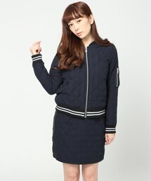 JEANASIS | キルトPUラインリブブルゾン(ジャケット/アウター)