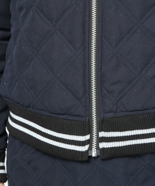 JEANASIS（ジーナシス）の「キルトPUラインリブブルゾン（ジャケット/アウター・レディース・ネイビー/カーキ・L/M）」の9枚目の写真