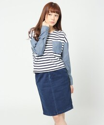 JEANASIS | ボーダーコンビシャツLS(トップス)