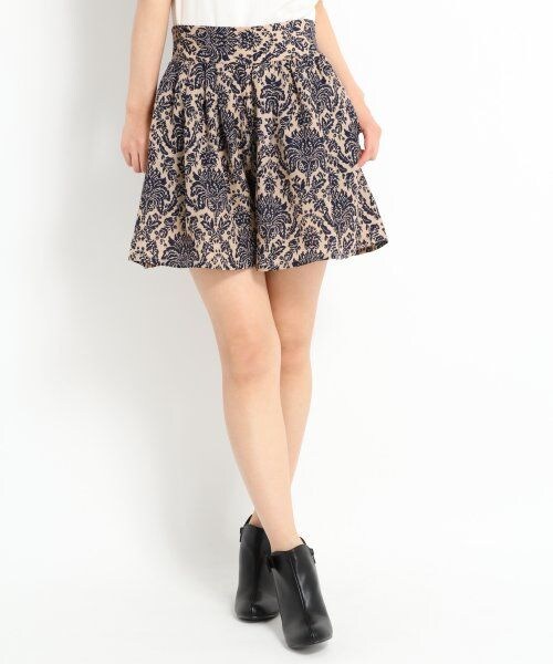 LOWRYS FARM（ローリーズファーム）の「ダマスクガラキュロット/mikoa（パンツ・レディース・ネイビー/ベージュ・Ｆ）」の2枚目の写真