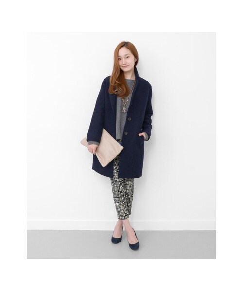 URBAN RESEARCH(アーバンリサーチ)の「スライバーニットチェスターコート(ジャケット/アウター・レディース・CAMEL/M.GRY/NAVY・FREE)」の9枚目の写真