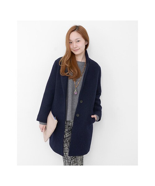 URBAN RESEARCH(アーバンリサーチ)の「スライバーニットチェスターコート(ジャケット/アウター・レディース・CAMEL/M.GRY/NAVY・FREE)」の6枚目の写真