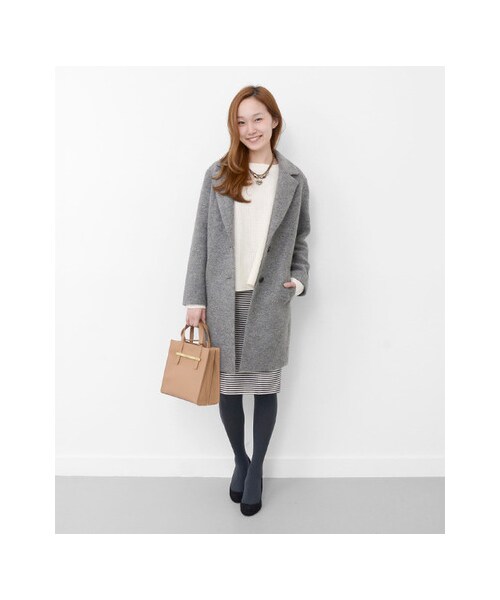 URBAN RESEARCH(アーバンリサーチ)の「スライバーニットチェスターコート(ジャケット/アウター・レディース・CAMEL/M.GRY/NAVY・FREE)」の8枚目の写真