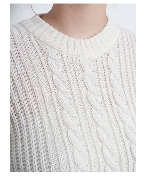 earth music&ecology（アースミュージックアンドエコロジー）の「ハイネックニット（ニット・セーター・レディース・グレー/ブラック/ライトピンク/アイボリー・F）」の8枚目の写真