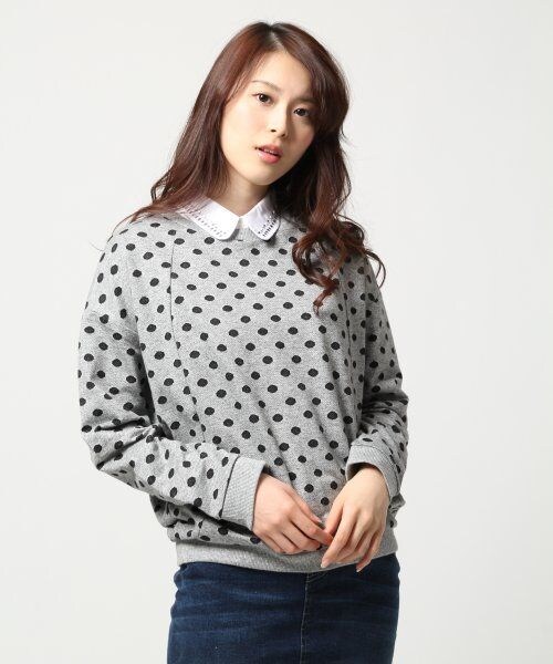 LEPSIM（レプシィム）の「【セール除外】アラビキモクジャガードウラケプルオーバー（トップス・レディース・ヒョウ/ハナ/キカガク/ドット・FREE SIZE）」の4枚目の写真