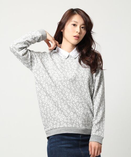 LEPSIM（レプシィム）の「【セール除外】アラビキモクジャガードウラケプルオーバー（トップス・レディース・ヒョウ/ハナ/キカガク/ドット・FREE SIZE）」の2枚目の写真