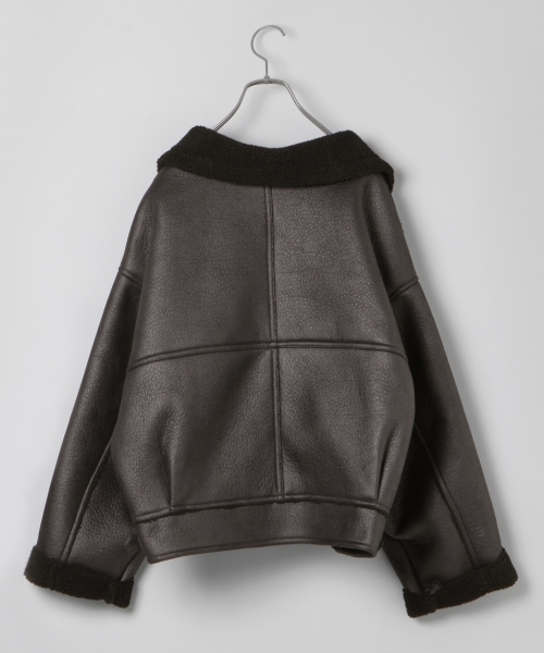 ★ JEANASIS ボア フェイク レザージャケット ☆ JEANASIS ボア フェイク レザージャケット