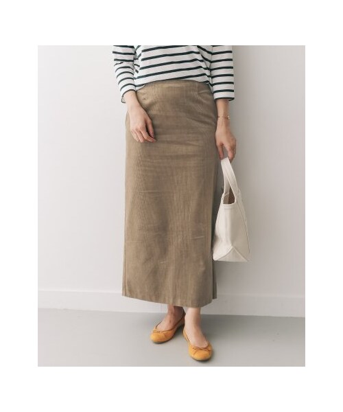 URBAN RESEARCH DOORS（アーバンリサーチドアーズ）の「【予約】コーデュロイマキシストレートスカート（スカート・レディース・CAMEL/GREEN/BEIGE・36/38）」の9枚目の写真