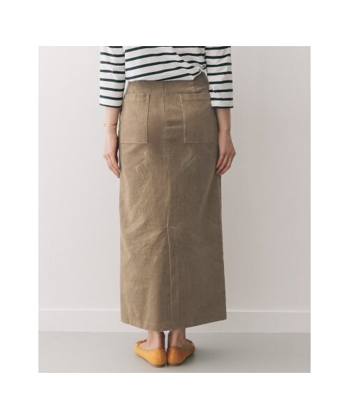 URBAN RESEARCH DOORS（アーバンリサーチドアーズ）の「【予約】コーデュロイマキシストレートスカート（スカート・レディース・CAMEL/GREEN/BEIGE・36/38）」の14枚目の写真