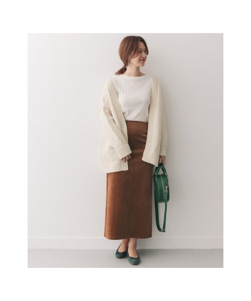 URBAN RESEARCH DOORS（アーバンリサーチドアーズ）の「【予約】コーデュロイマキシストレートスカート（スカート・レディース・CAMEL/GREEN/BEIGE・36/38）」の8枚目の写真