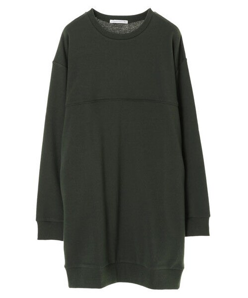 E hyphen world gallery(イーハイフンワールドギャラリー)の「ライン切替スウェットワンピース(ワンピース/ドレス・杢グレー/ブラック/キャメル/グリーン・F)」の9枚目の写真