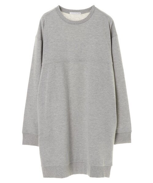 E hyphen world gallery(イーハイフンワールドギャラリー)の「ライン切替スウェットワンピース(ワンピース/ドレス・杢グレー/ブラック/キャメル/グリーン・F)」の6枚目の写真