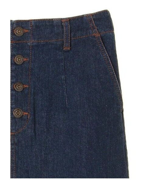 E hyphen world gallery（イーハイフンワールドギャラリー）の「デニム前ボタンスカート（スカート・インディゴ・S/M）」の4枚目の写真