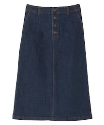E hyphen world gallery | デニム前ボタンスカート(スカート)