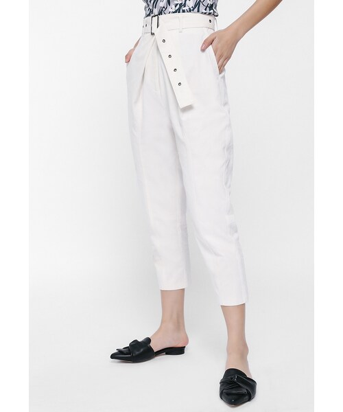 Love Bonito,Prachelle Belted Cropped Pants - WEAR