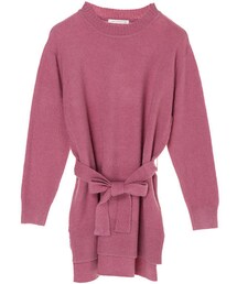 E hyphen world gallery | クルーネックベルト付チュニック(ワンピース/ドレス)