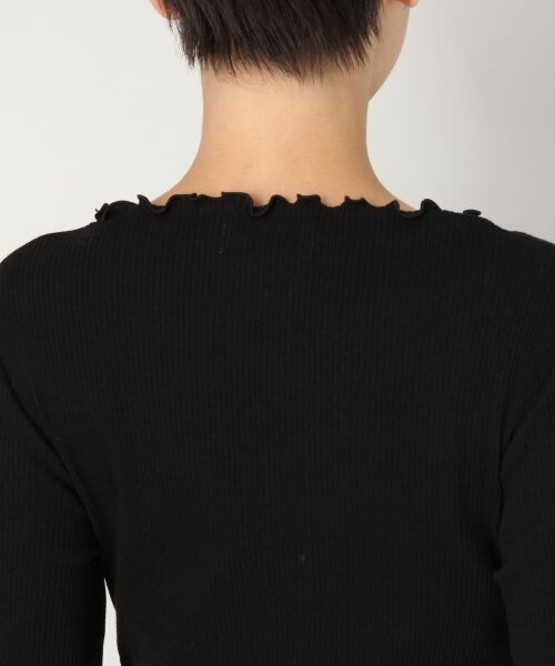 LOWRYS FARM（ローリーズファーム）の「リブメロープルオーバー（トップス・オフ/ブラック/ボーダー/グレー/ブラウン）」の12枚目の写真