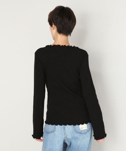 LOWRYS FARM（ローリーズファーム）の「リブメロープルオーバー（トップス・オフ/ブラック/ボーダー/グレー/ブラウン）」の7枚目の写真