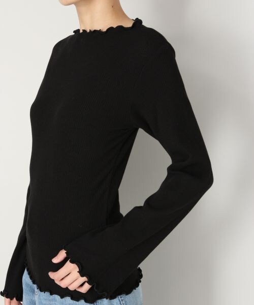 LOWRYS FARM（ローリーズファーム）の「リブメロープルオーバー（トップス・オフ/ブラック/ボーダー/グレー/ブラウン）」の9枚目の写真