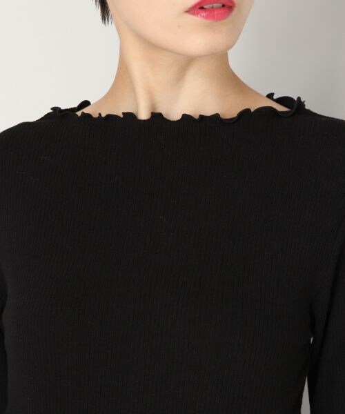 LOWRYS FARM（ローリーズファーム）の「リブメロープルオーバー（トップス・オフ/ブラック/ボーダー/グレー/ブラウン）」の8枚目の写真