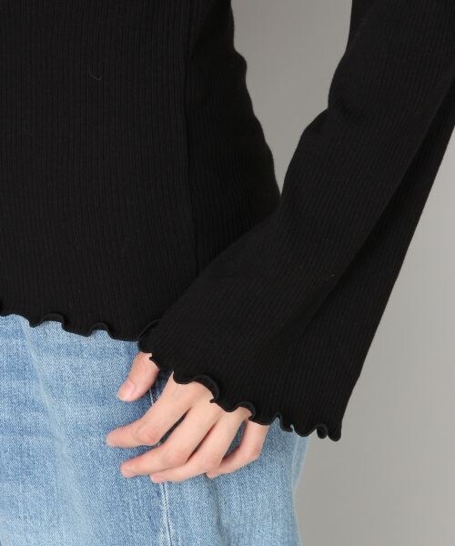 LOWRYS FARM（ローリーズファーム）の「リブメロープルオーバー（トップス・オフ/ブラック/ボーダー/グレー/ブラウン）」の10枚目の写真